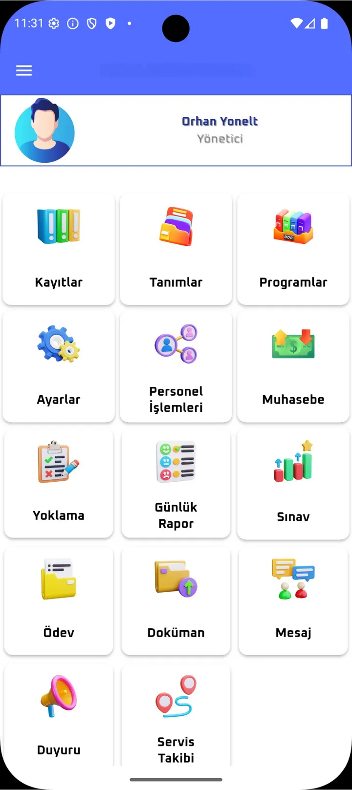 eduVia uygulama ekranı